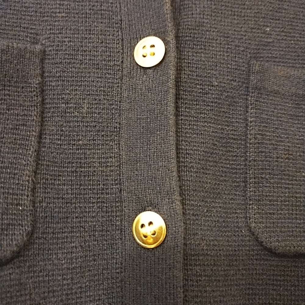 Crewcuts Dark Blue Boys 100% Cotton Preppy Cardigan w/Gold Buttons Size Medium - Picture 4 of 7